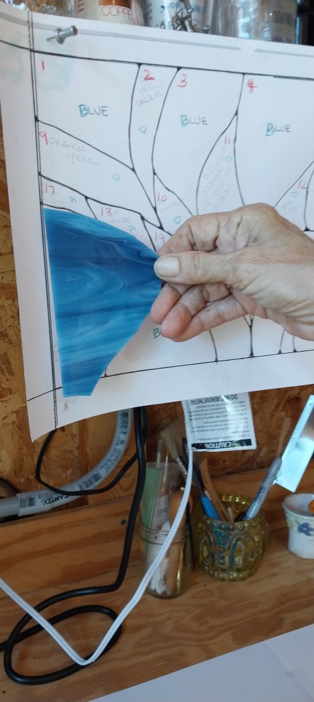 Starting at the bottom-left of the pattern.